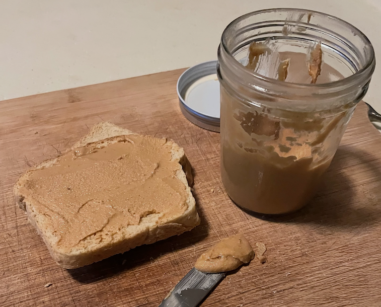 a small bowl of peanut butter